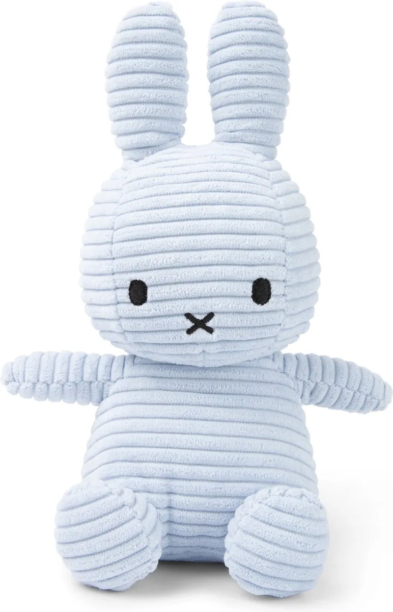 Nijntje - ECO Corduroy Ice Blue - 23 cm - 9'' de Bon Ton Toys en Ice Blauw – photo produit