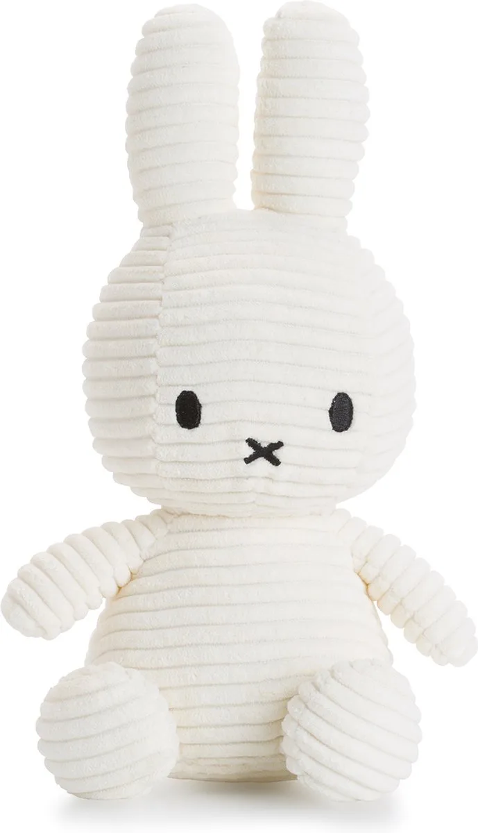 Nijntje - ECO Corduroy Offwhite - 23 cm - 9" fra Bon Ton Toys i Hvid – produktbillede