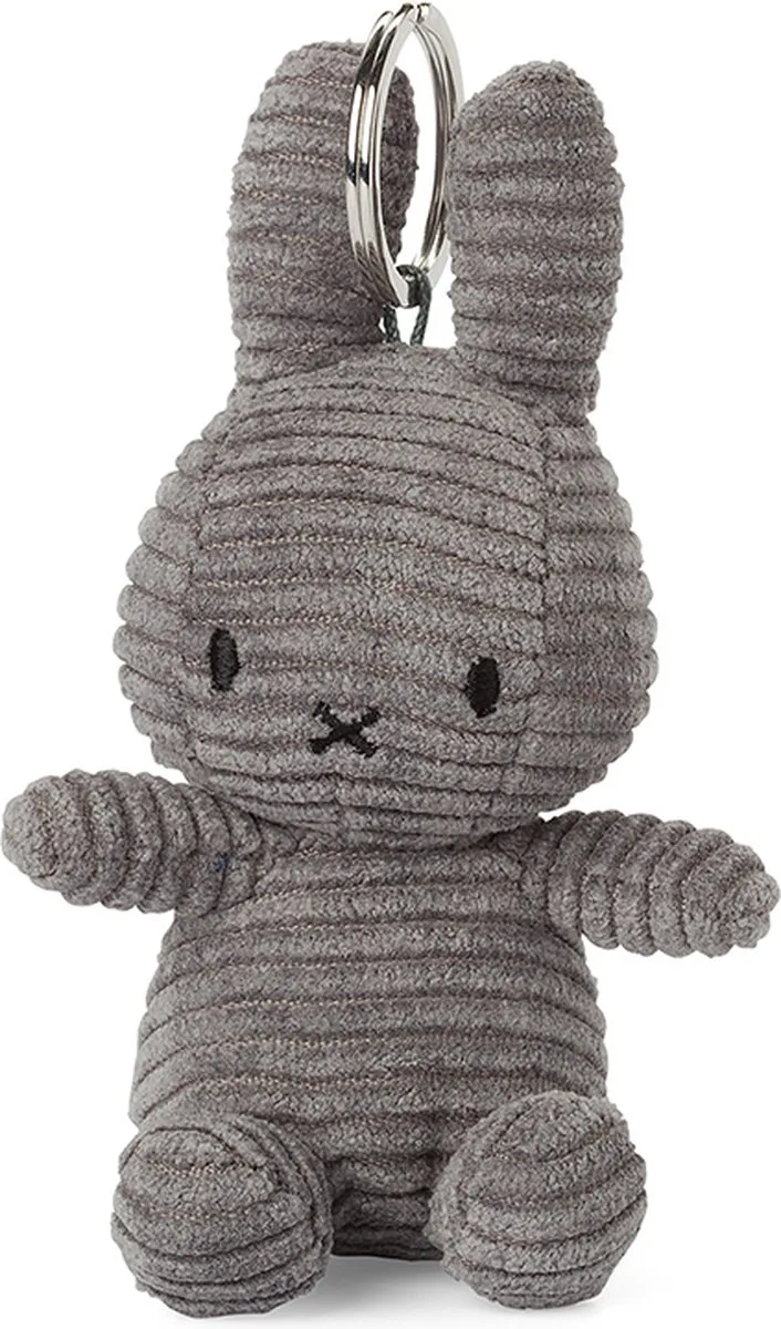 Nijntje - Keychain ECO Corduroy Grey - 10 cm - 4" von Bon Ton Toys in Grau – Produktfoto