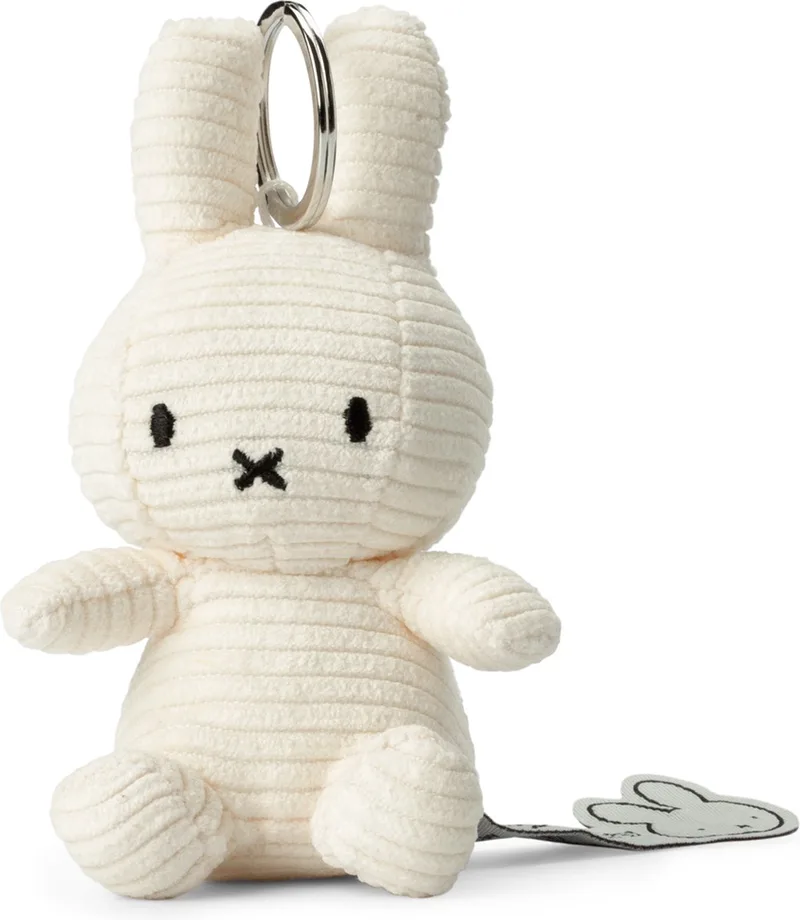 Nijntje - Keychain ECO Corduroy Offwhite - 10 cm - 4" von Bon Ton Toys in Weiß – Produktfoto
