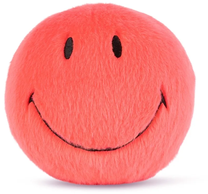 Smiley Fuzzy 13 cm - ECO från Bon Ton Toys i Bright Coral – produktbild