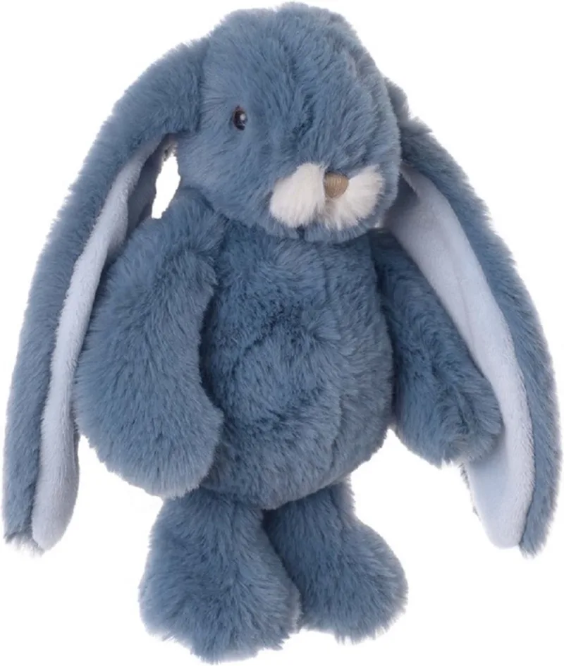 pluche konijn knuffeldier - staand - 22 cm - Luxe kwaliteit knuffels by Bukowski in Blue – product photo