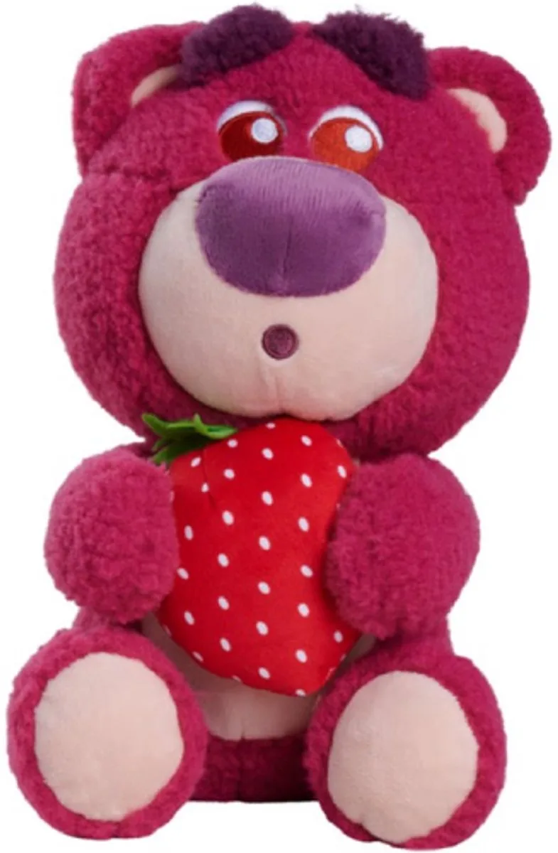 Aardbei met Geur Disney Pluche Knuffel 25 cm - Speelgoed knuffels voor kinderen jongens meisjes - Teddybeer Knuffelbeer Beer by Disney in Lotso – product photo