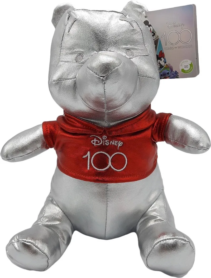 Disney 100 Year Platinum Pooh Beer knuffel 30 cm de Disney en Noir – photo produit