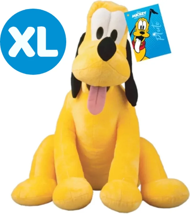 Disney Pluche Knuffel met Geluid XL 70 cm - Speelgoed Knuffeldier Knuffelpop Knuffels voor Kinderen Jongens Meisjes - Minnie Mouse, Katrien Daisy, Goofy, Donald Duck, Mickey Mouse XXL by Disney in Pluto – product photo