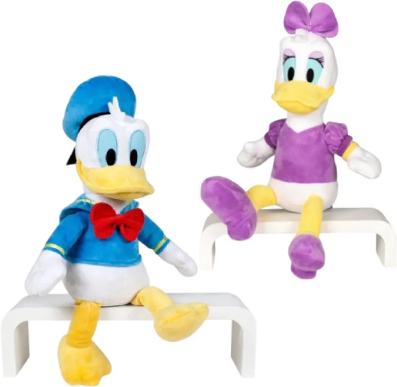 Donald Duck en Daisy Duck Disney Pluche Knuffel met Geluid 32 cm - Speelgoed Knuffels voor Kinderen - Katrien, Mickey Mouse, Goofy, Pluto de Disney en Bleu – photo produit