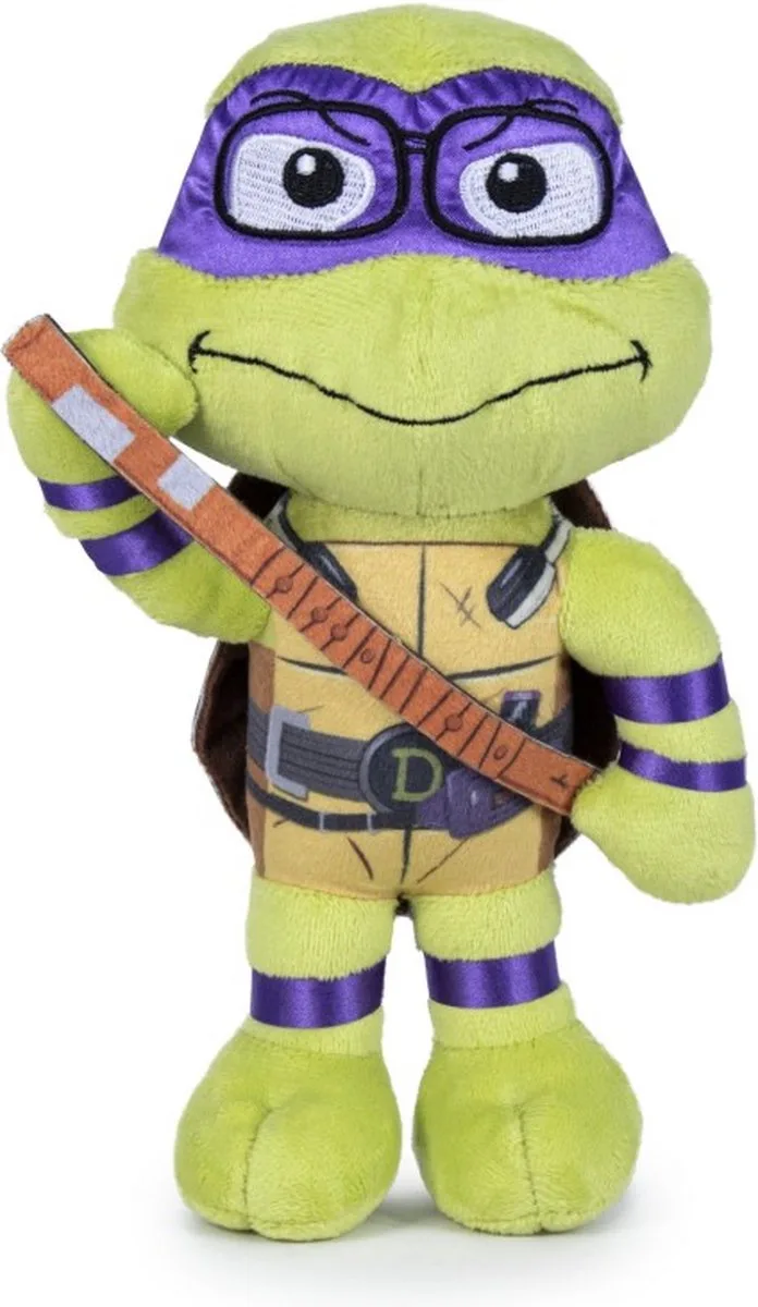 Donatello Teenage Mutant Ninja Turtles (Mutant Mayhem) Pluche Knuffel 30 cm [Nickelodeon Plush Toy | Speelgoed knuffeldier knuffelpop voor kinderen jongens meisjes | Michelangelo, Leonardo, Donatello, Raphael] by Disney in Purple – product photo