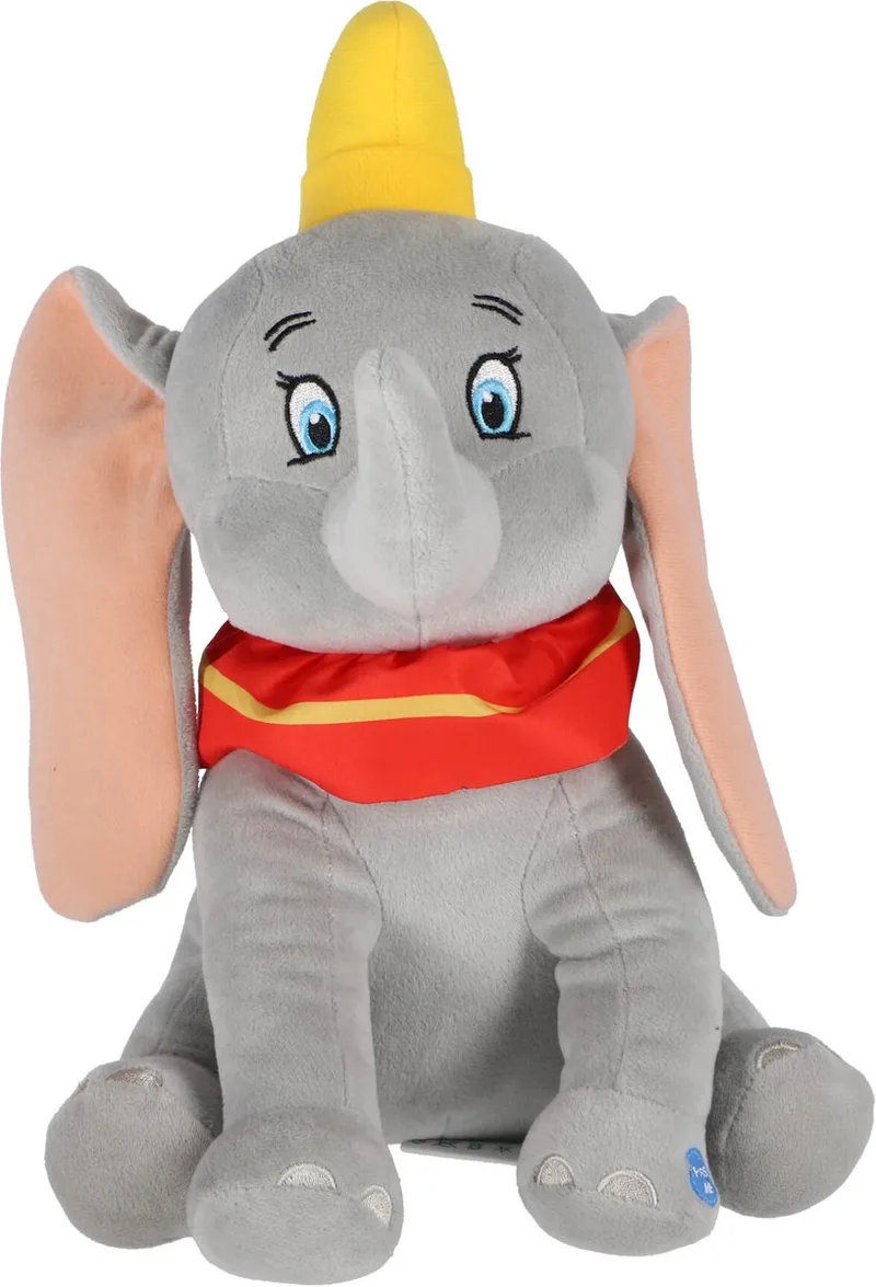 Dumbo peluche 30 cm met geluid de Disney en Gris, Jaune, Rouge – photo produit