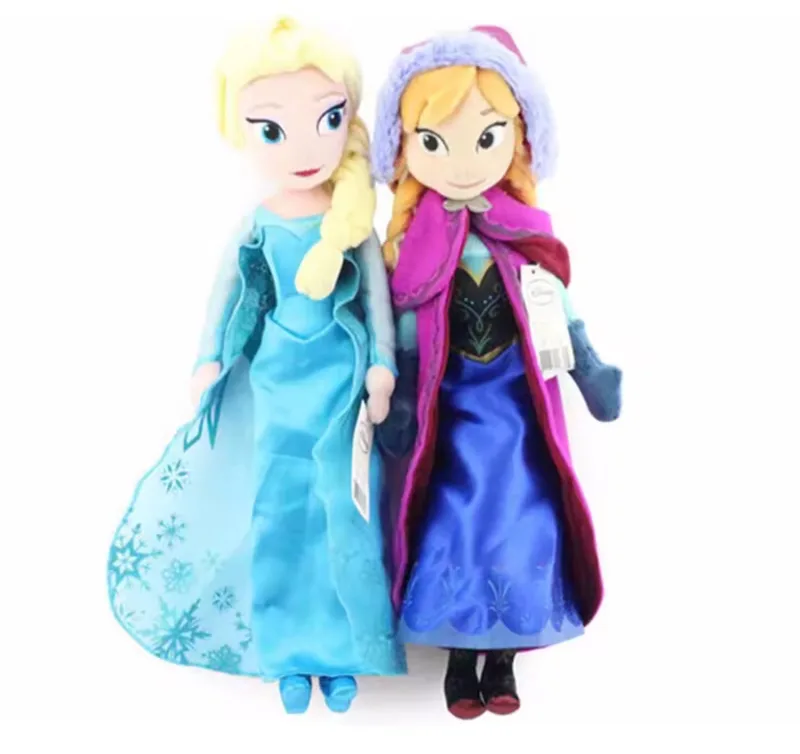Frozen Pluche Knuffel Elsa en Anna 40 cm | Frozen Plush Peluche Knuffel pop | Elsa Anna Olaf | Knuffelpop voor kinderen by Disney in Regenboog – product photo