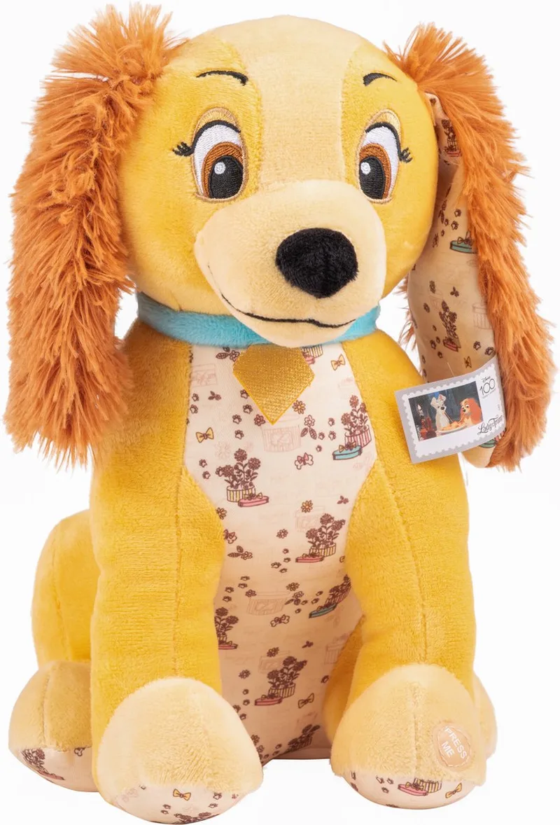 Lady en de Vagebond Pluche knuffel met geluid 27CM by Disney in Yellow – product photo