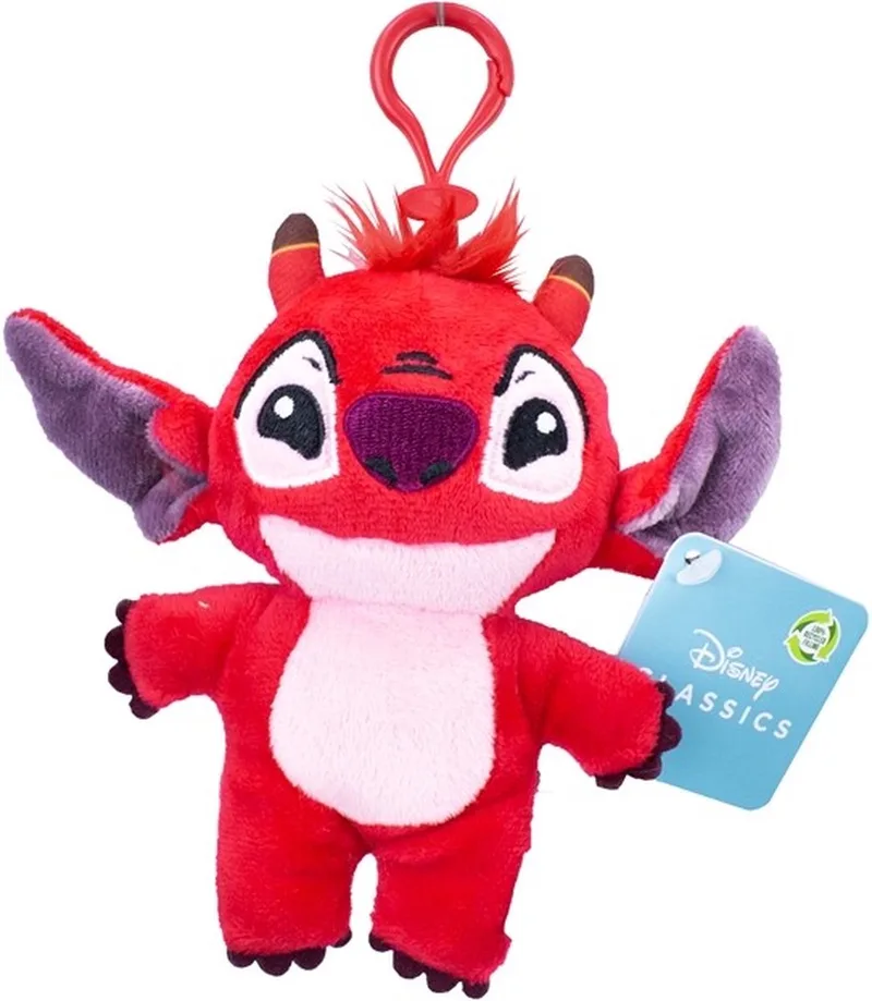 Lilo & Stitch - Pluche - Bagclip - Knuffel - Sleutelhanger - 14cm - Stitch by Disney in Red – product photo