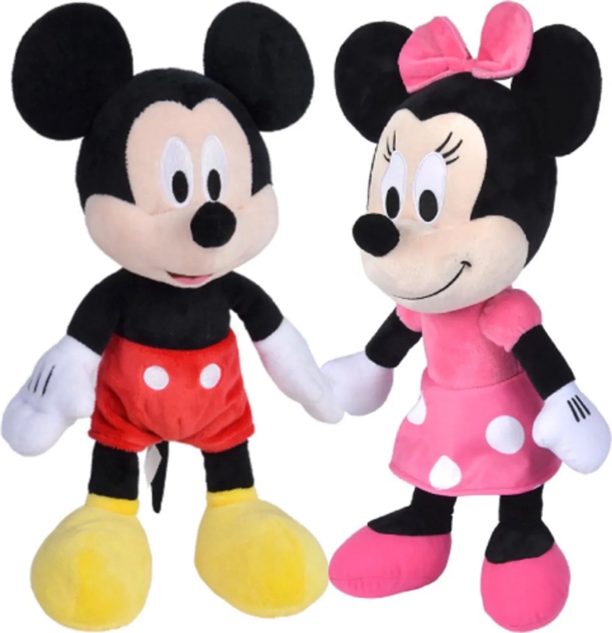 Mickey en Minnie Mouse Disney Pluche Knuffel Set 20 cm - Speelgoed Knuffels voor Kinderen - Minnie Mouse van Disney in Mickey Mouse – productfoto