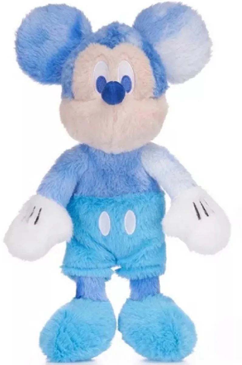 Mickey Mouse Disney Fluffy Pluche Knuffel 36 cm - Speelgoed Knuffels voor Kinderen Jongens Meisjes - Pluizige Disney Knuffelpop - Mickey en Minnie Mouse by Disney in Blue – product photo