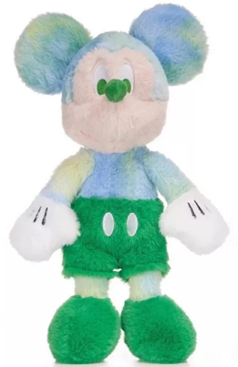 Mickey Mouse Disney Fluffy Pluche Knuffel 36 cm - Speelgoed Knuffels voor Kinderen Jongens Meisjes - Pluizige Disney Knuffelpop - Mickey en Minnie Mouse by Disney in Green – product photo