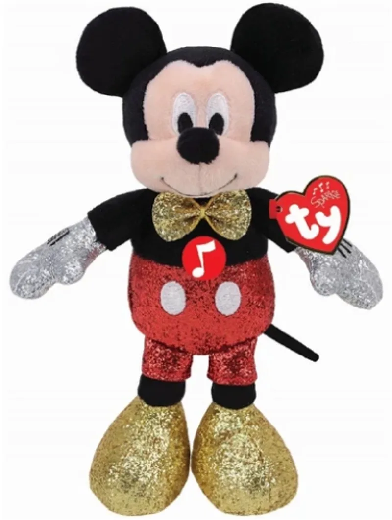 Mickey Mouse Sparkle Pluche Knuffel 20 cm - Speelgoed Knuffels voor Kinderen Jongens Meisjes von Disney in Rot – Produktfoto