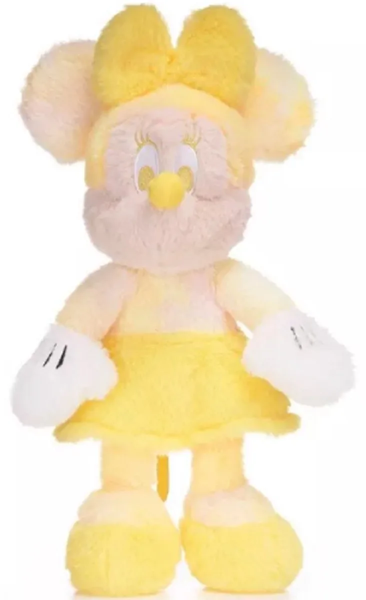 Minnie Mouse Disney Fluffy Pluche Knuffel 36 cm - Speelgoed Knuffels voor Kinderen Jongens Meisjes - Pluizige Disney Knuffelpop - Mickey en Minnie Mouse by Disney in Yellow – product photo