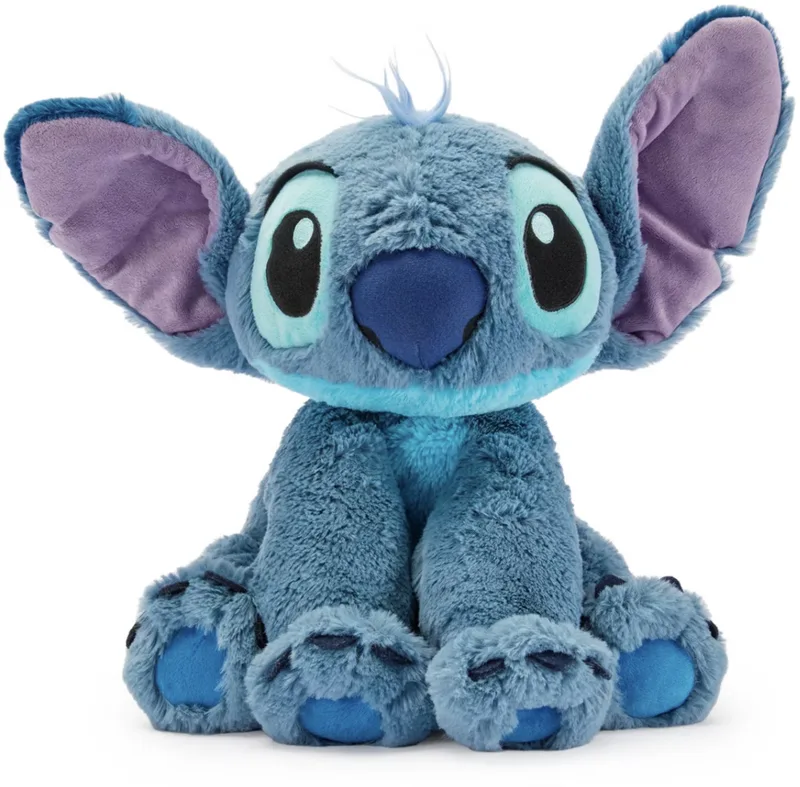 officiële middelgrote Stitch-knuffel voor kinderen uit, 38 cm, knuffelbaar personage met pluizige textuur, geborduurde details en hangoren, geschikt vanaf de geboorte de Disney en Bleu – photo produit