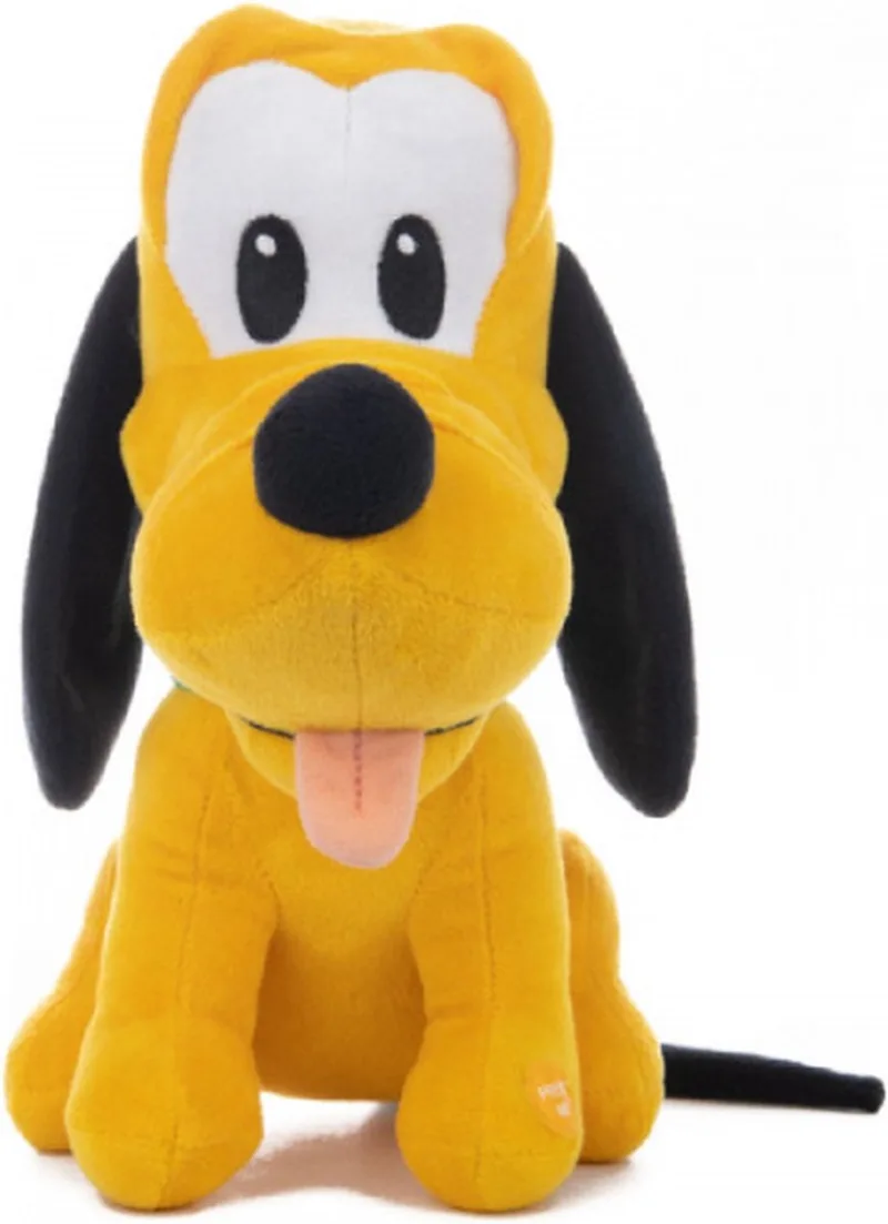Pluto Zittend Disney Pluche Knuffel met Geluid 20 cm - Speelgoed Knuffeldier Knuffelpop Knuffels voor Kinderen Jongens Meisjes - Minnie Mouse, Katrien Daisy, Goofy, Donald Duck, Pluto de Disney en Pluto – photo produit