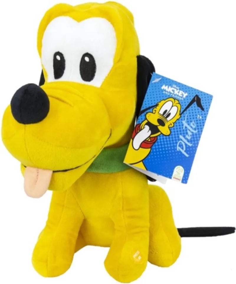 Pluto Zittend Disney Pluche Knuffel met Geluid 30 cm - Speelgoed Knuffels voor Kinderen Jongens Meisjes by Disney in Yellow – product photo