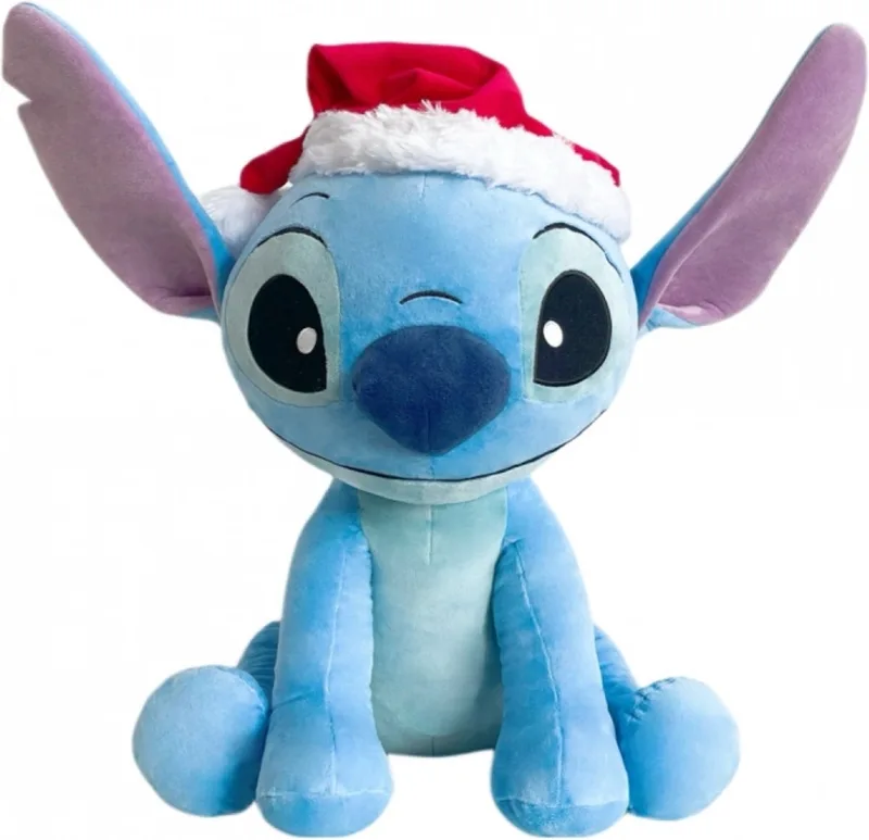 Simba Toys plush Disney Stitch - Lilo & Stitch knuffel met Santa Hat - 50cm by Disney in Blue – product photo