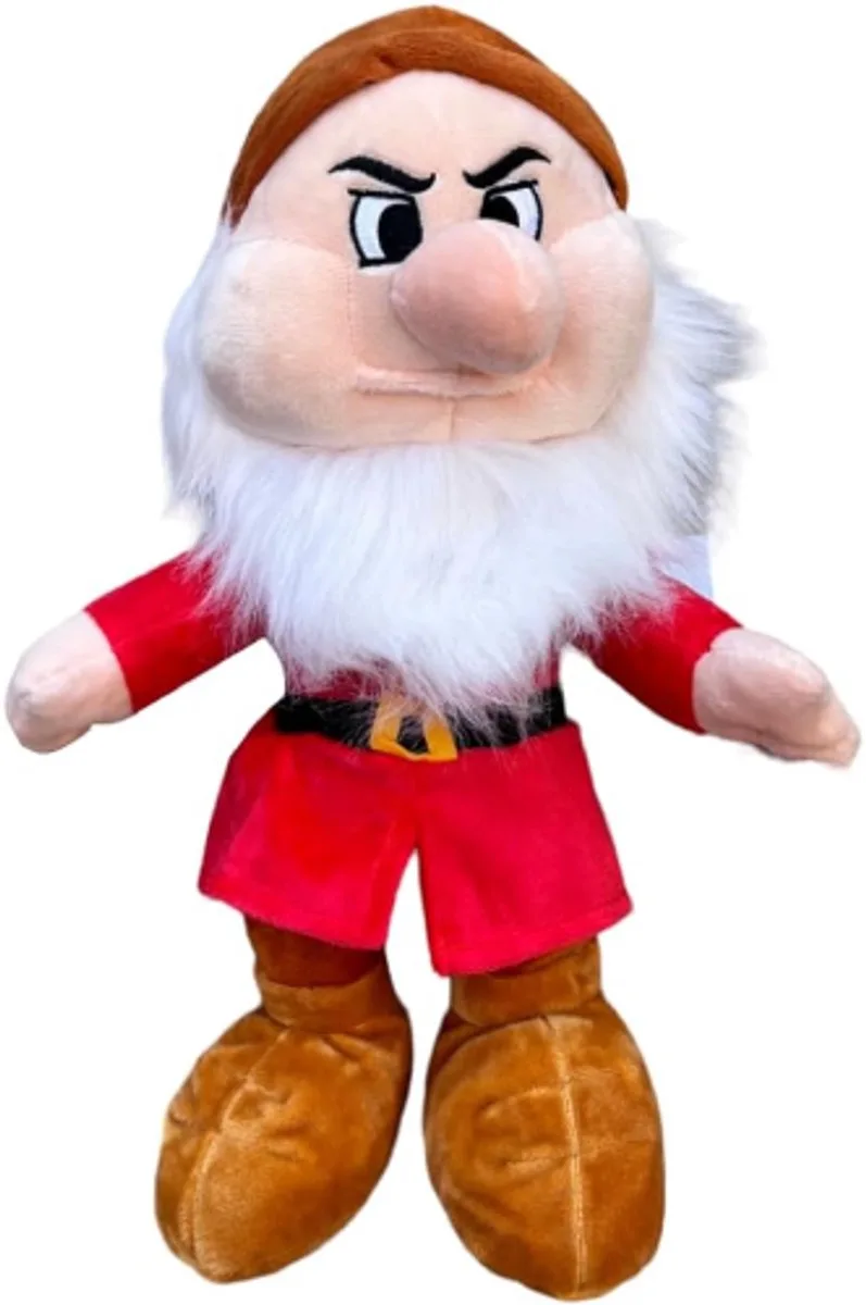 Sneeuwwitje en de Zeven Dwergen Pluche Knuffel 36 cm - Speelgoed Knuffels voor Kinderen Jongens Meisjes van Disney in Grumpy – productfoto
