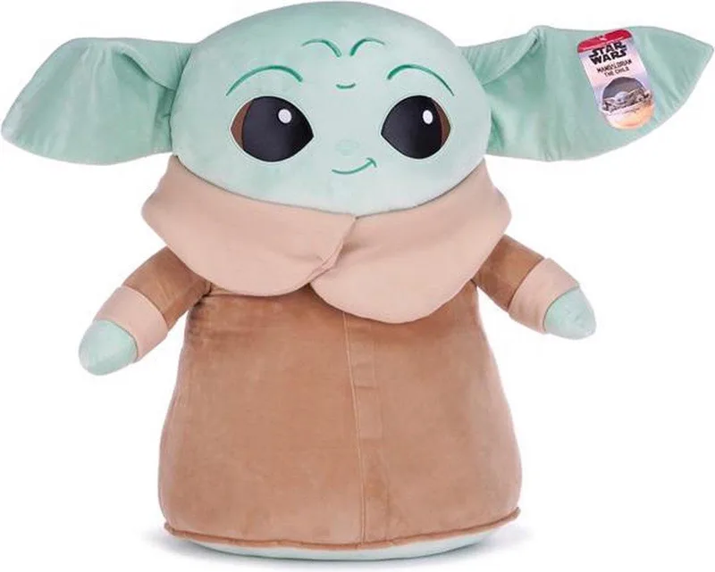 Star Wars The Mandalorian Pluche Knuffel Baby Yoda XXL 53 cm de Disney en Marron – photo produit