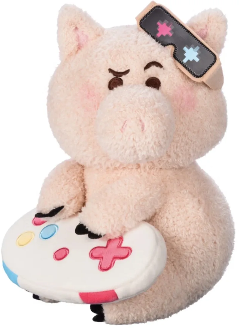 Toy Story - Hamm Gamer - pluche 25,5 cm fra Disney i Lyserød – produktbillede
