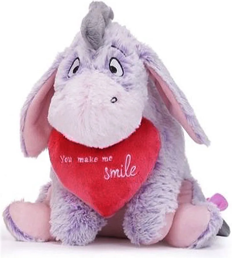 Winnie The Pooh / Winnie De Poeh - Ezel met Hart - You make me Smile - Pluche Liefdes Knuffel - 27 cm by Disney in Iejoor – product photo