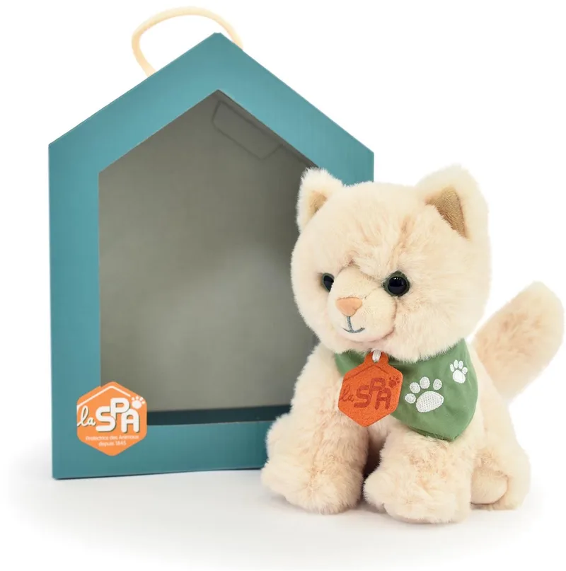 Beige pluche kat - SPA Collectie - 16 cm - 0m+ van Doudou et Compagnie – productfoto