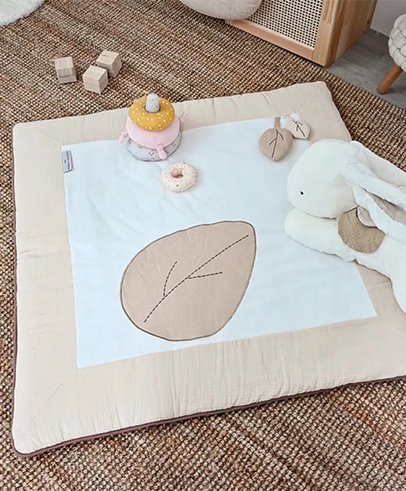 DC4044, Babyspeelmat, Polyester, Beige, Wit by Doudou et Compagnie in Beige, White – product photo