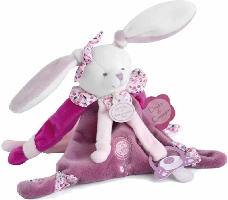 Doudou Cerise het konijn met speenclip - 17 cm - 0m+ från Doudou et Compagnie i Rosa – produktbild