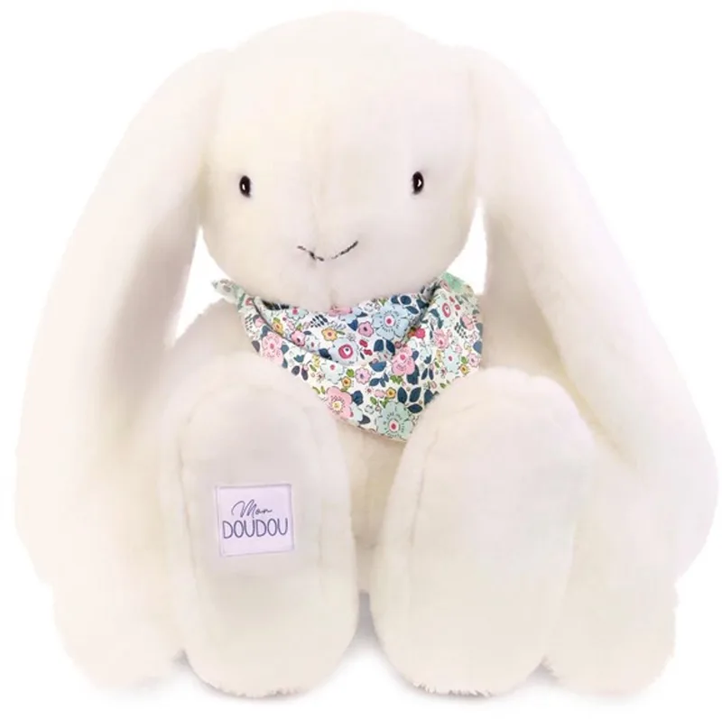 Pluche Konijn Fleurette (50cm) by Doudou et Compagnie in White – product photo