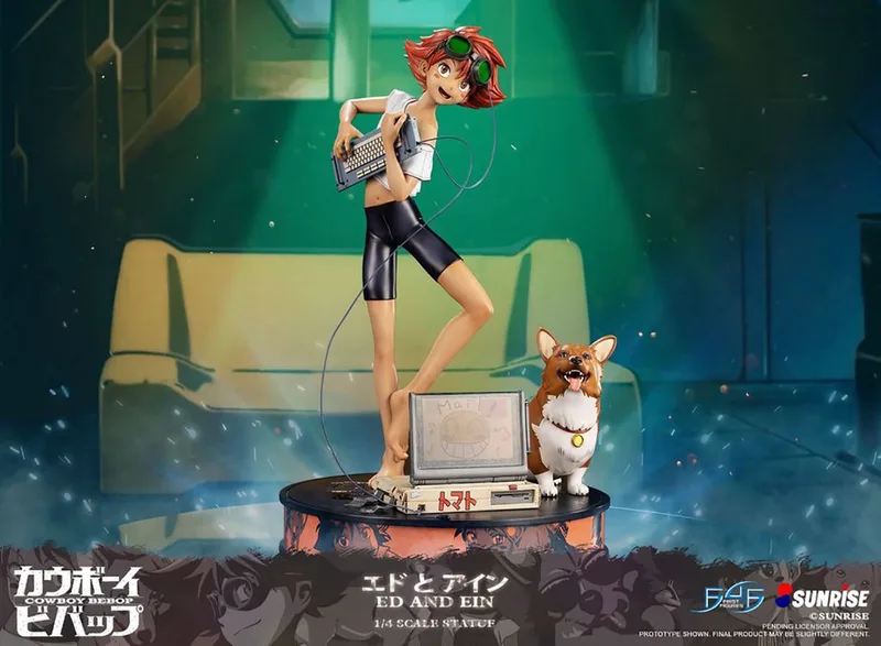 Cowboy Bebop: Ed And Ein Statue van First 4 Figures in Bonte kleuren – productfoto
