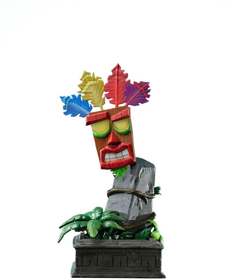 Crash Bandicoot (Mini Aku Aku Mask) RESIN Statue by First 4 Figures in Multicolour – product photo