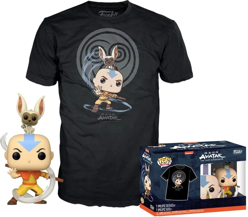 Animation: Avatar - Aang with Momo tee box (Glows in the Dark Exclusive) - Maat XL van Funko in Meerkleurig – productfoto