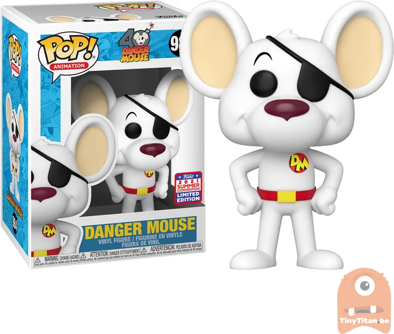 Animation: Danger Mouse #984 (2021 Summer Convention) van Funko in Wit – productfoto