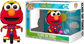 Animation Rides: Sesame Street Elmo on Trike (Flocked Exclusive Special Edition) de Funko en Multicolore – photo produit 1 sur 2