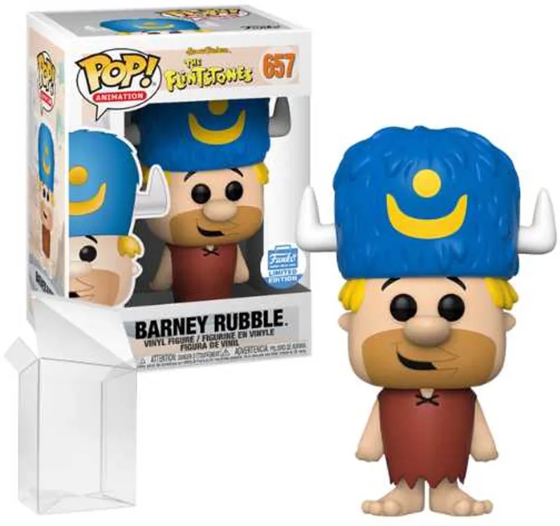 Animation: The Flintstones - Barney Rubble (Water Buffalo Hat) #657 Funko Exclusive van Funko in Blauw – productfoto