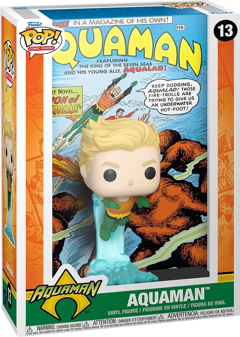 Aquaman - DC Comics POP! Comic Cover Aquaman 9 cm Verzamelfiguur - Multicolours by Funko in Multicolour – product photo