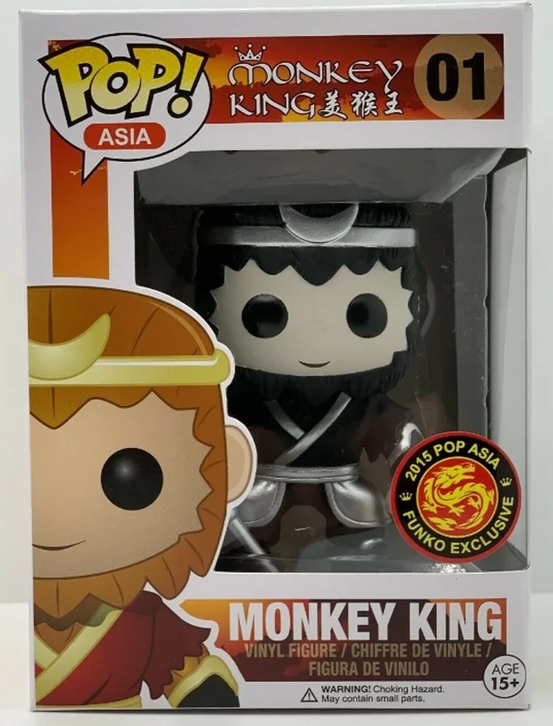 ASIA #01 MONKEY KING 2015 POP ASIA EXCLUSIVE BRAND NEW *VAULTED* by Funko in Zwart- Wit – product photo