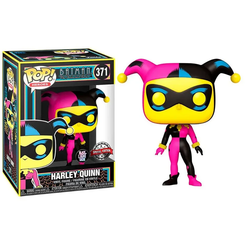 Batman - Series POP! Heroes Vinyl Harley Quinn (Black Light) 9 cm Verzamelfiguur van Funko in Multicolours – productfoto 3 van 3