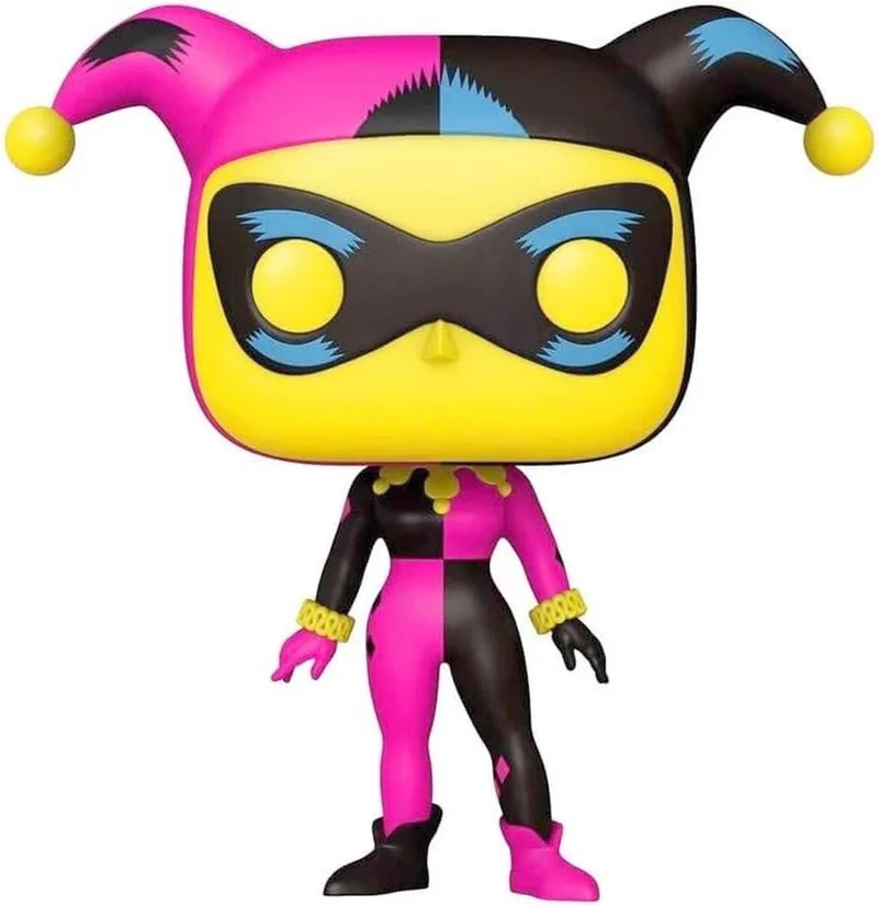 Batman - Series POP! Heroes Vinyl Harley Quinn (Black Light) 9 cm Verzamelfiguur van Funko in Multicolours – productfoto 1 van 3