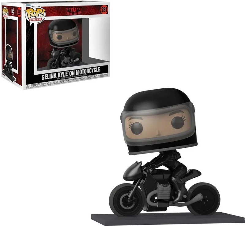 Batman Verzamelfiguur DC Comics POP! Rides Deluxe Selina On Motorcycle 15 cm by Funko in Black – product photo