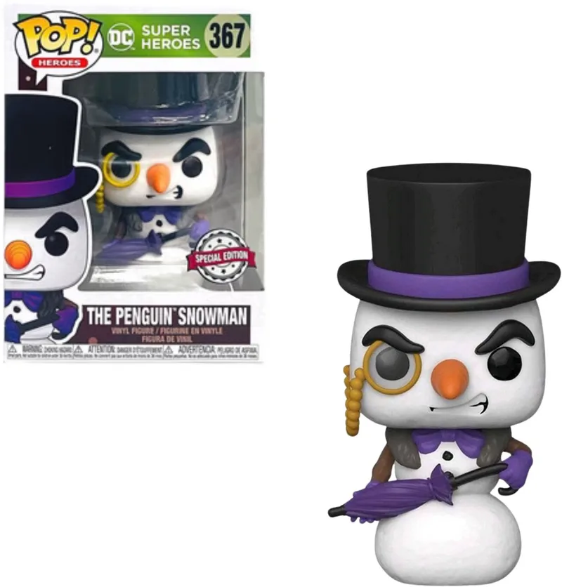 Batman Verzamelfiguur DC Comics Super Heroes POP! Heroes Penguin Snowman Exclusive 9 cm by Funko in Multicolours – product photo