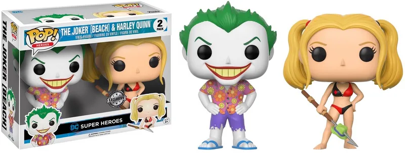 Beach Joker and Harley 2-Pack #2 Limited Editie - DC Comics - Heroes van Funko in Meerkleurig – productfoto