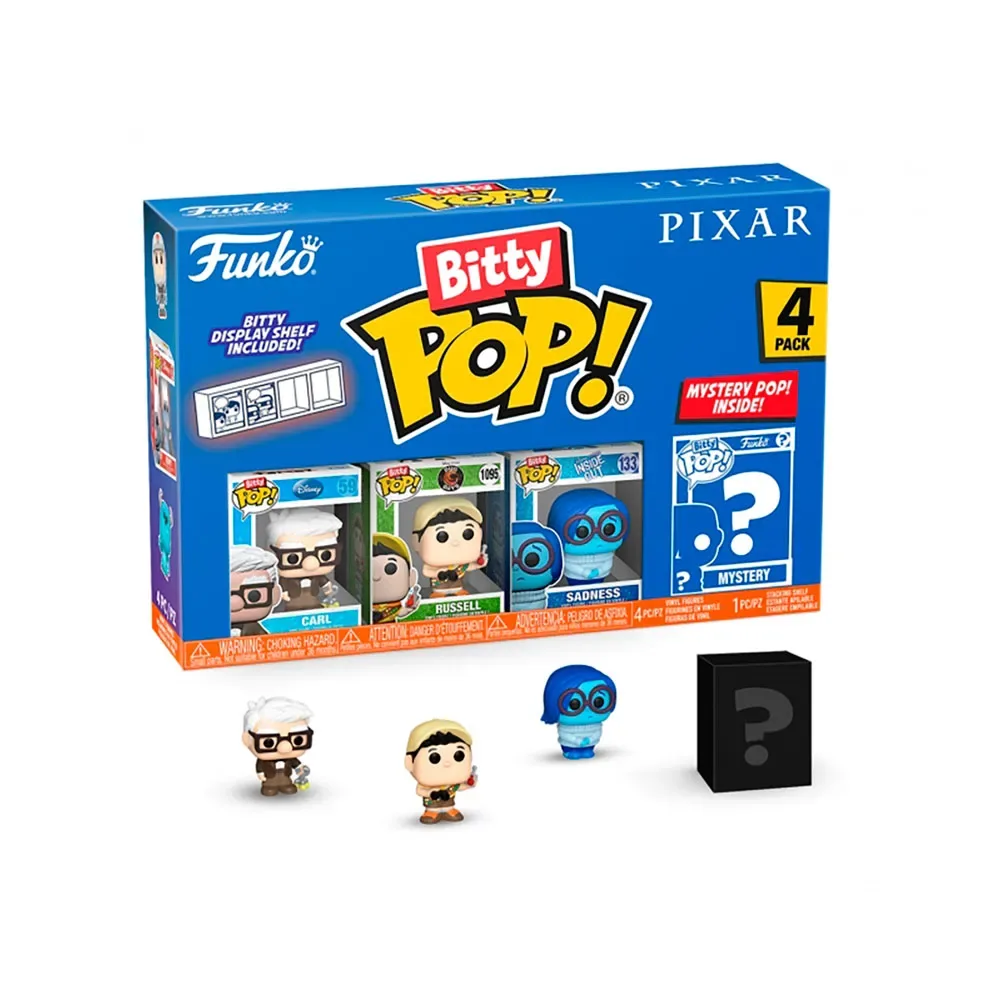 Bitty Pixar Pack Series 3 Disney Sleutelhanger 4 Eenheden van Funko – productfoto