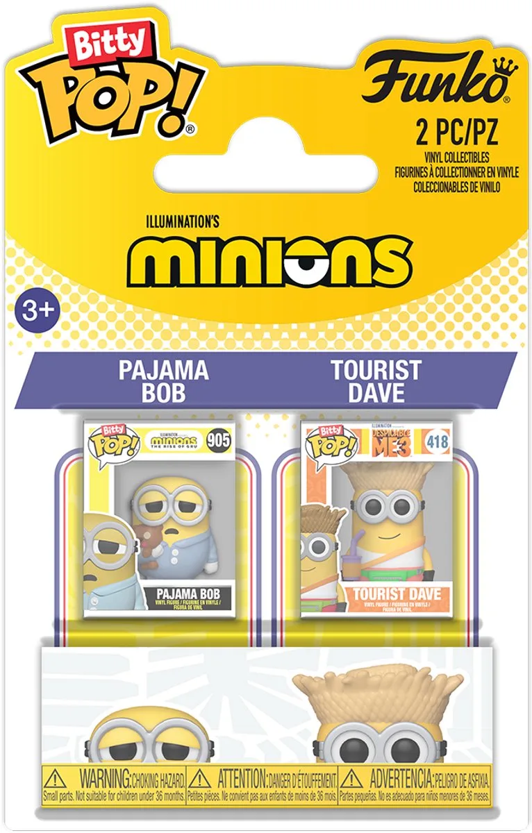 BITTY POP 2 Pack: MINIONS- Bob & Dave van Funko in Bob & Dave – productfoto