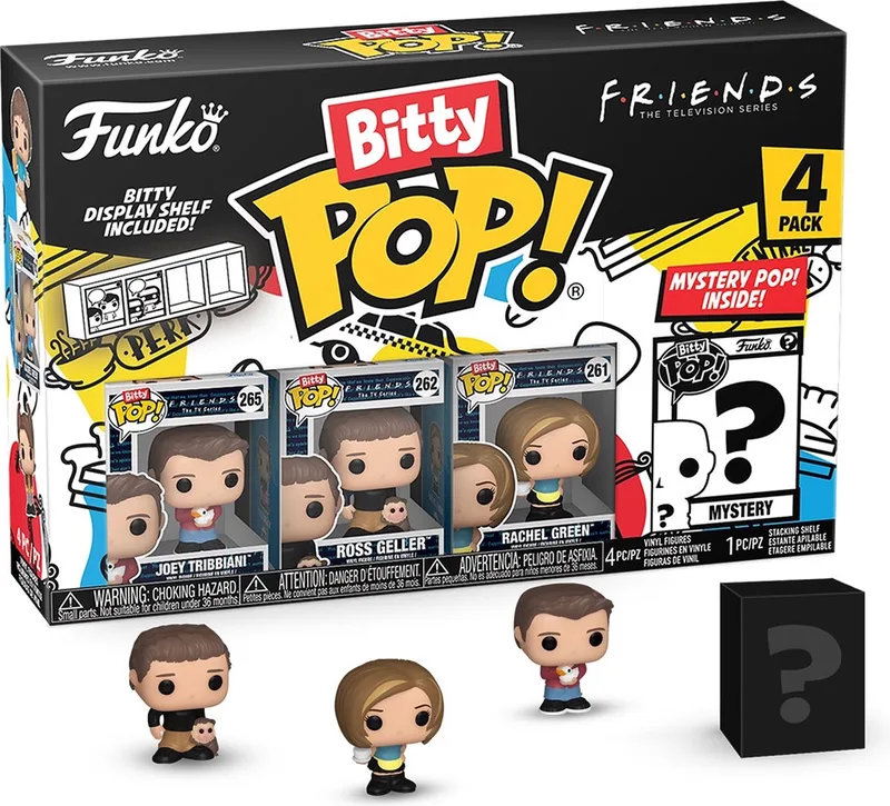 Bitty Pop! FRIENDS - Bitty Pop 4 Pack 2.5cm - Joey by Funko in Multicolour – product photo
