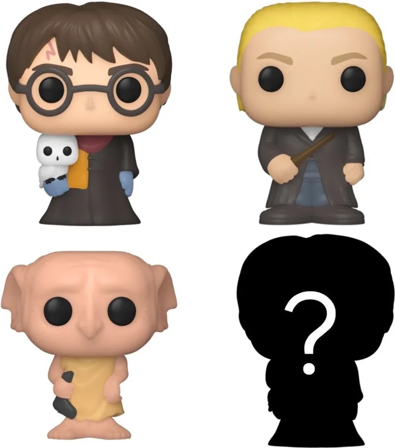 Bitty Pop! - Harry Potter 4-Pack Serie 1 – Harry Potter 31 – Draco Malfoy 13 – Dobby 17 + Mystery by Funko in Multicolour – product photo