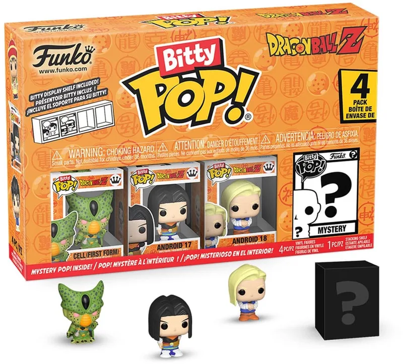Bitty Pop! Pop! Dragon Ball Z - Cell(First Form), Android 17, Android 18 by Funko in Multicolour – product photo